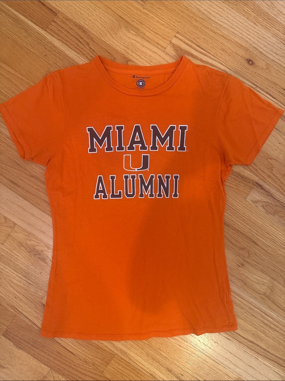 Champion Orange Miami Alumni Graphic Tee